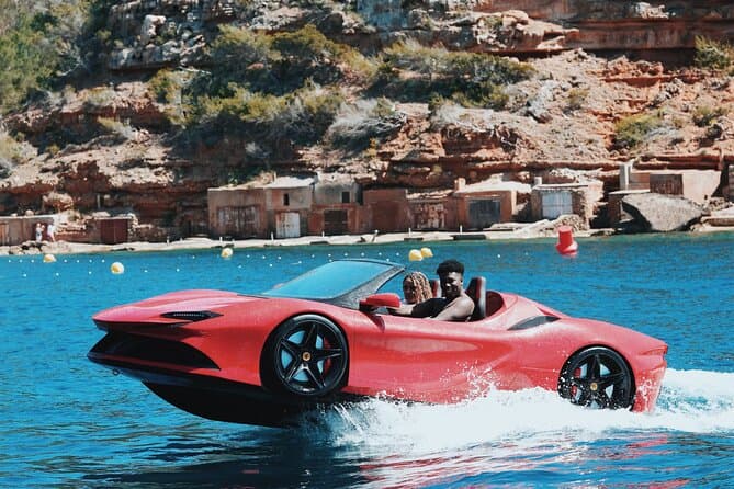 Jet car street legal question answered — WaterBoatCar Ferrari-inspired jetcar registered as a watercraft on the water